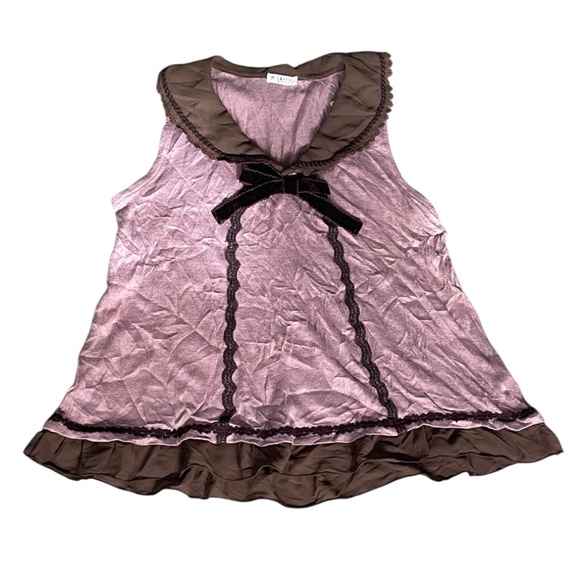 Axes Femme Dusty Rose Lolita Style Sleeveless Top Size Small - New with Tag - Picture 1 of 8